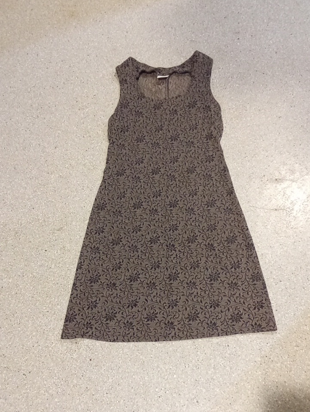 #761 "Rabit Designs" Sleeveless Patterned A-Line Dress in Brown Size 6m